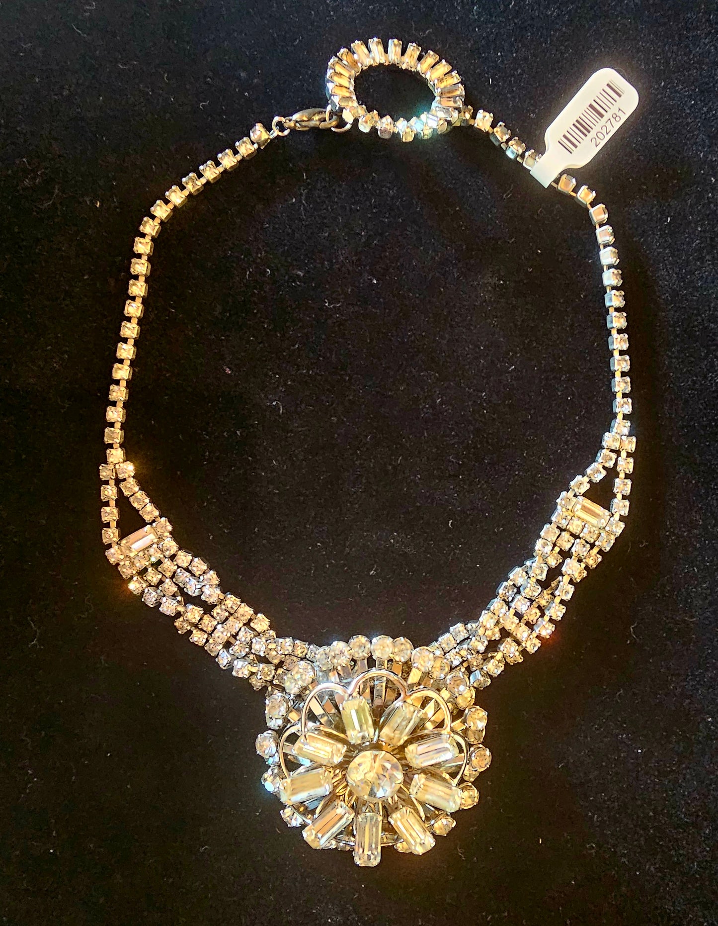 Vintage Circular Rhinestone Necklace
