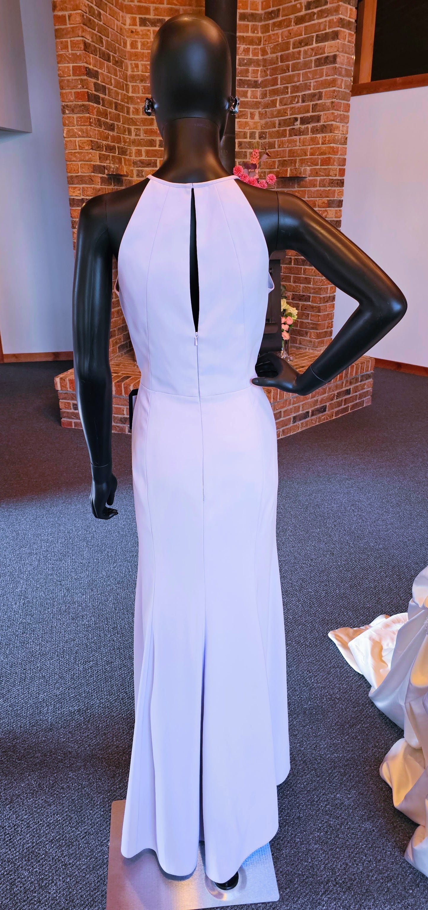 Bella Bridesmaid Lavender Halter Formal Gown