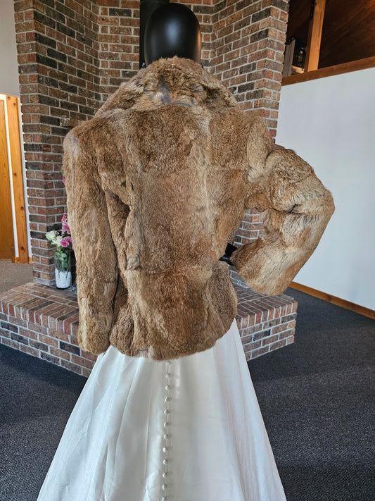 Vintage Dino Ricco Rabbit Fur Collared Jacket