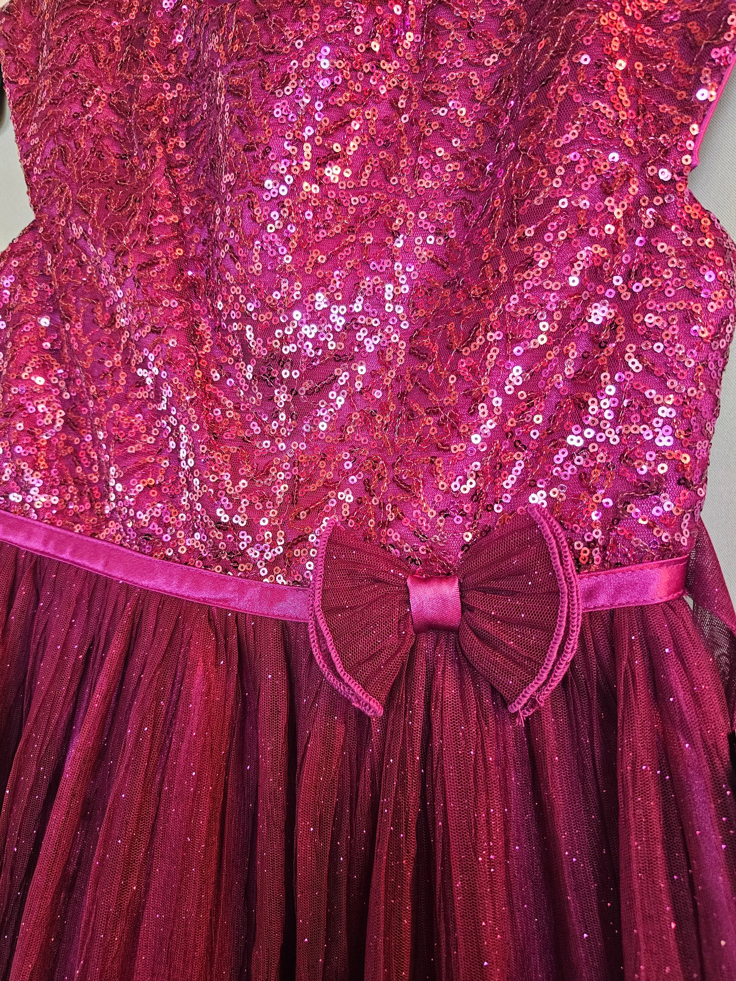 Fuchsia Sequin Child's Formal Dress