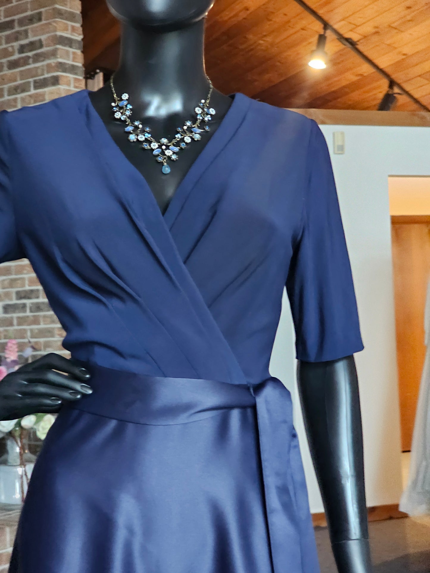 Soft Blue Floral Necklace