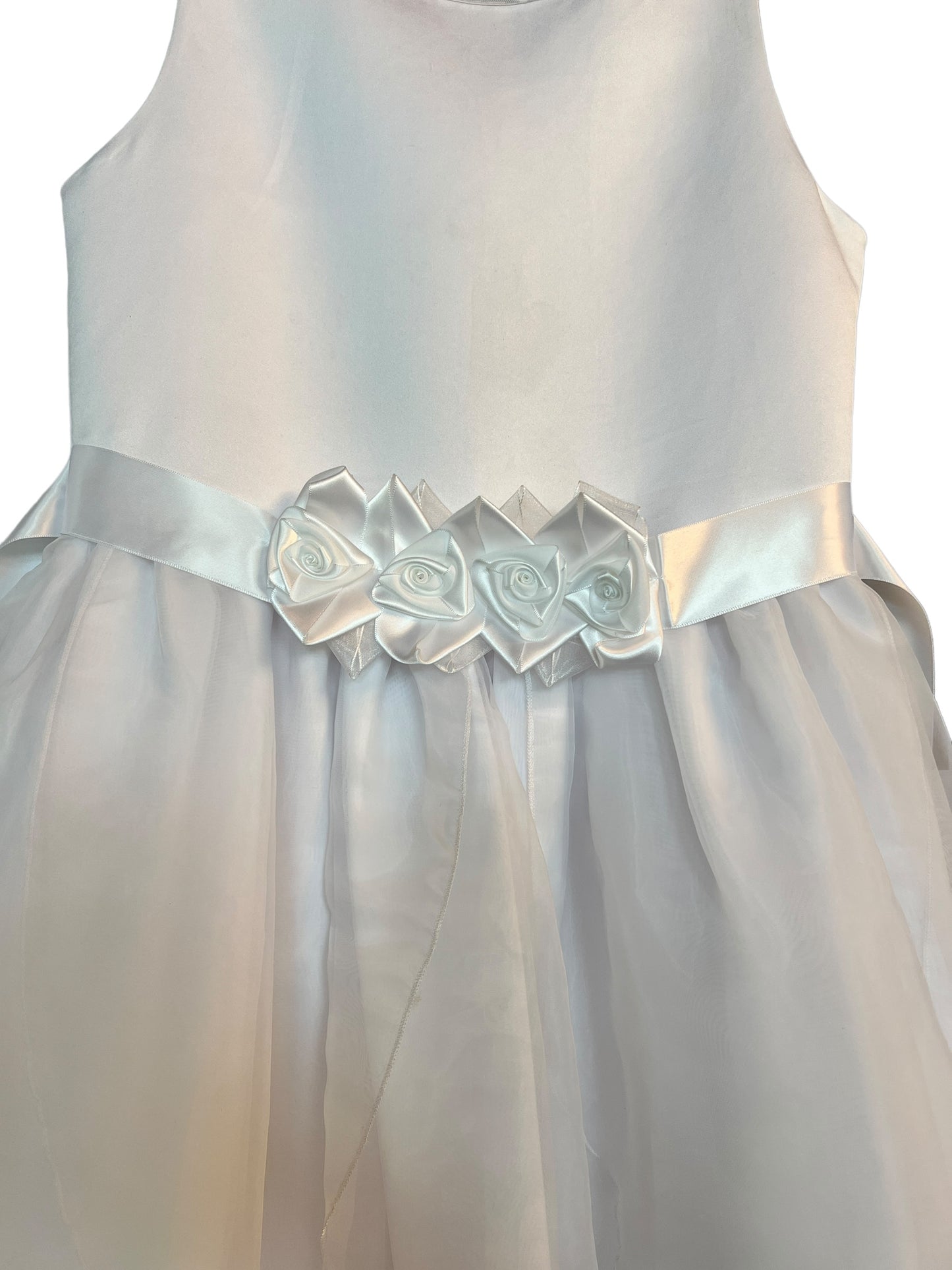 White Organza Flower Girl Dress