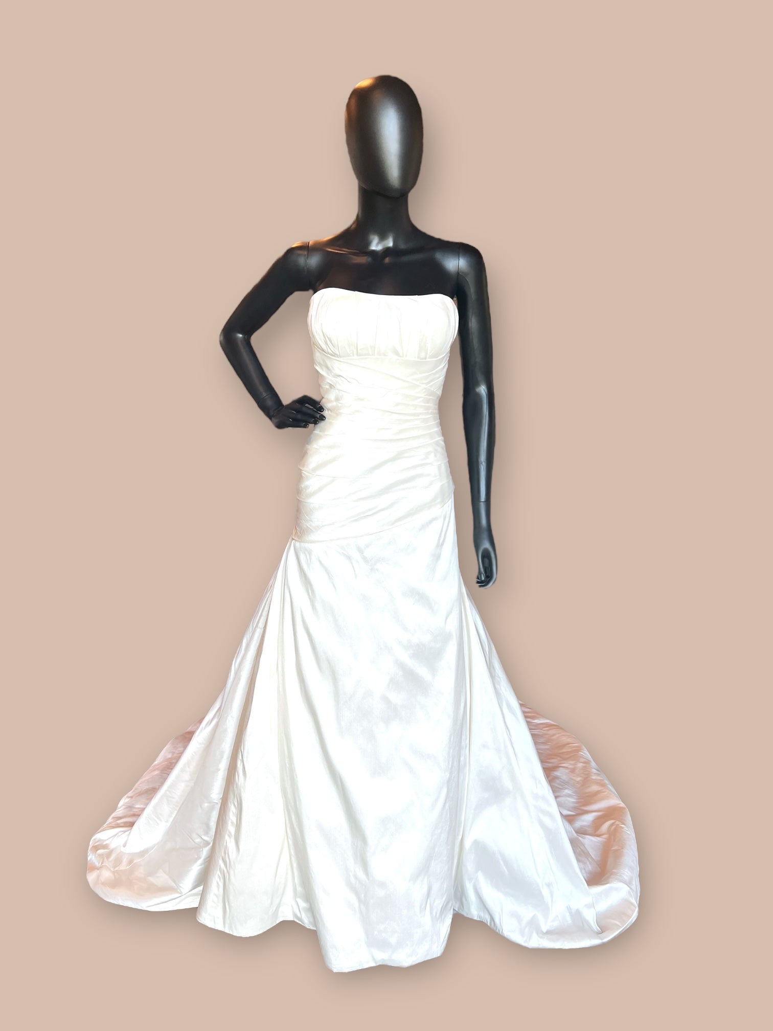 Ivory Raw Silk Strapless Sweetheart Neckline Wedding Gown Arabella Bridal Ivory Raw Silk Strapless Sweetheart Neckline Wedding Gown Arabella Bridal