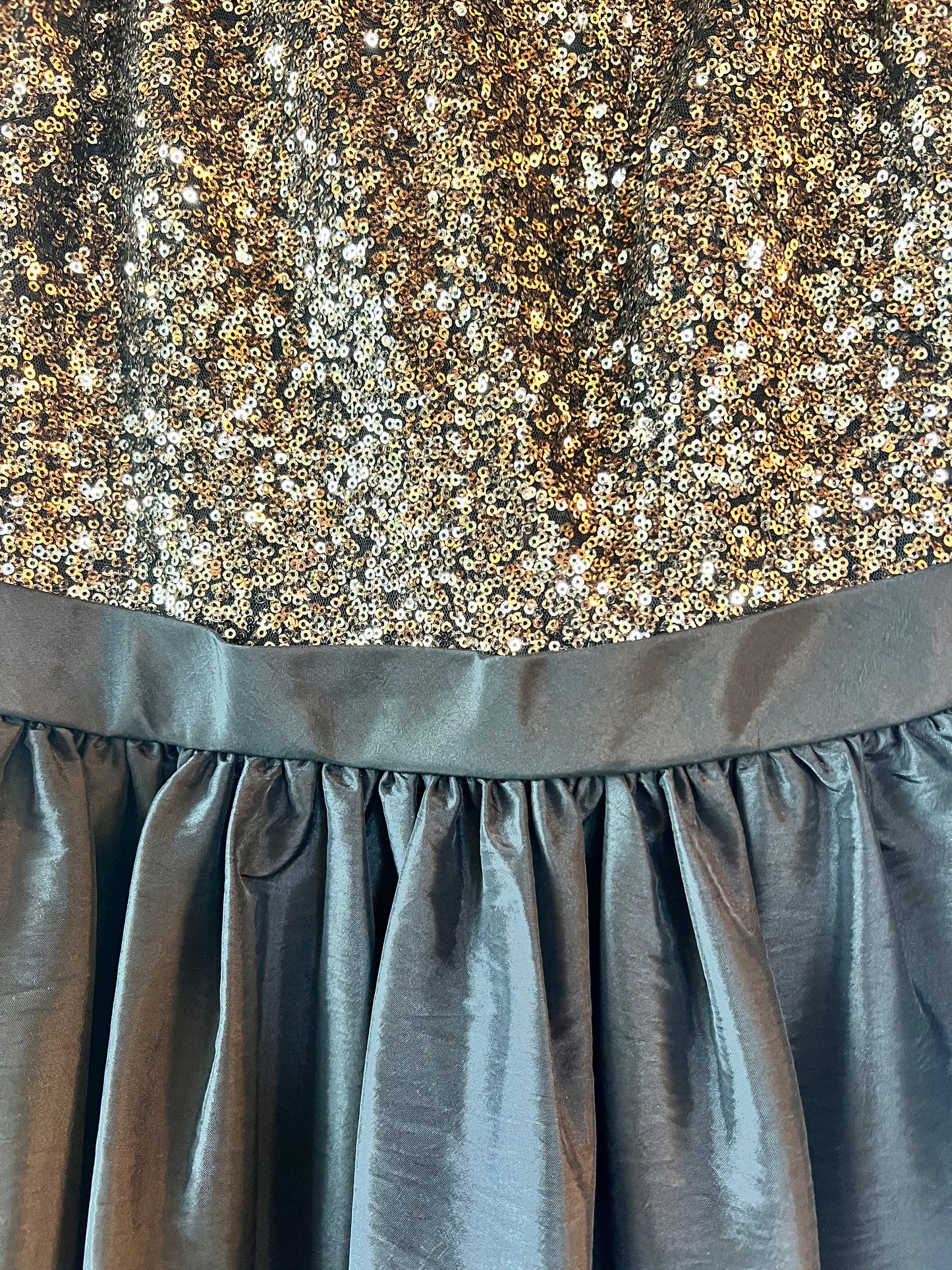 Gold Sequin Calvin Klein Short Cocktail Dress / Party Dress