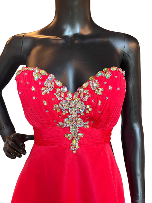Alyce Paris Red Organza Sweetheart Party Dress - NWT