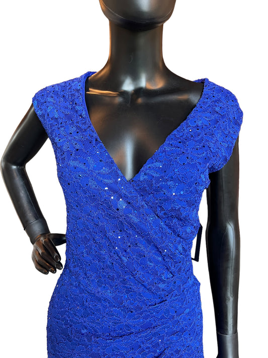 Royal Blue Shimmer Cocktail Dress