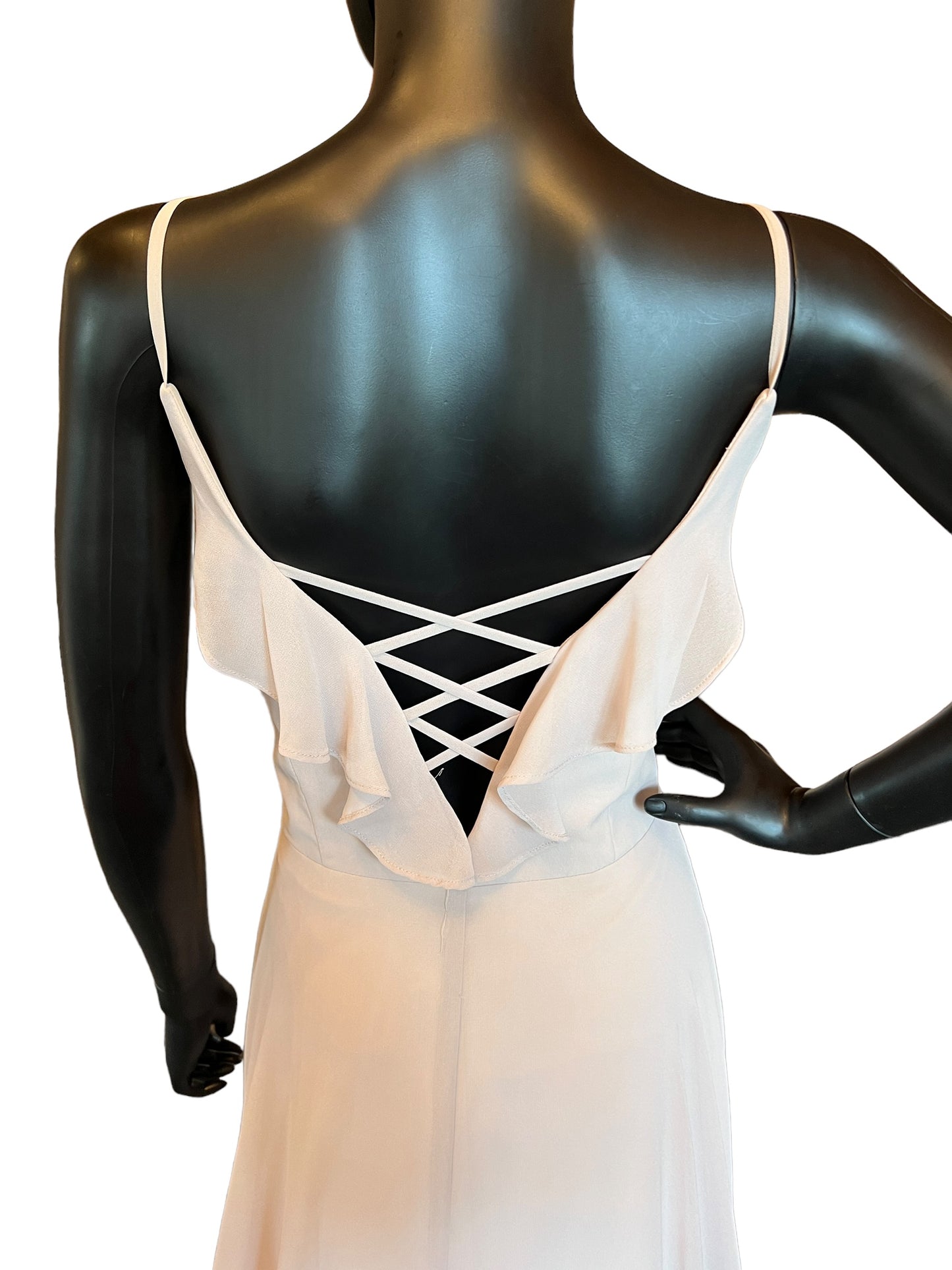 Hayley Paige Candlelight Chiffon Maxi Formal Dress