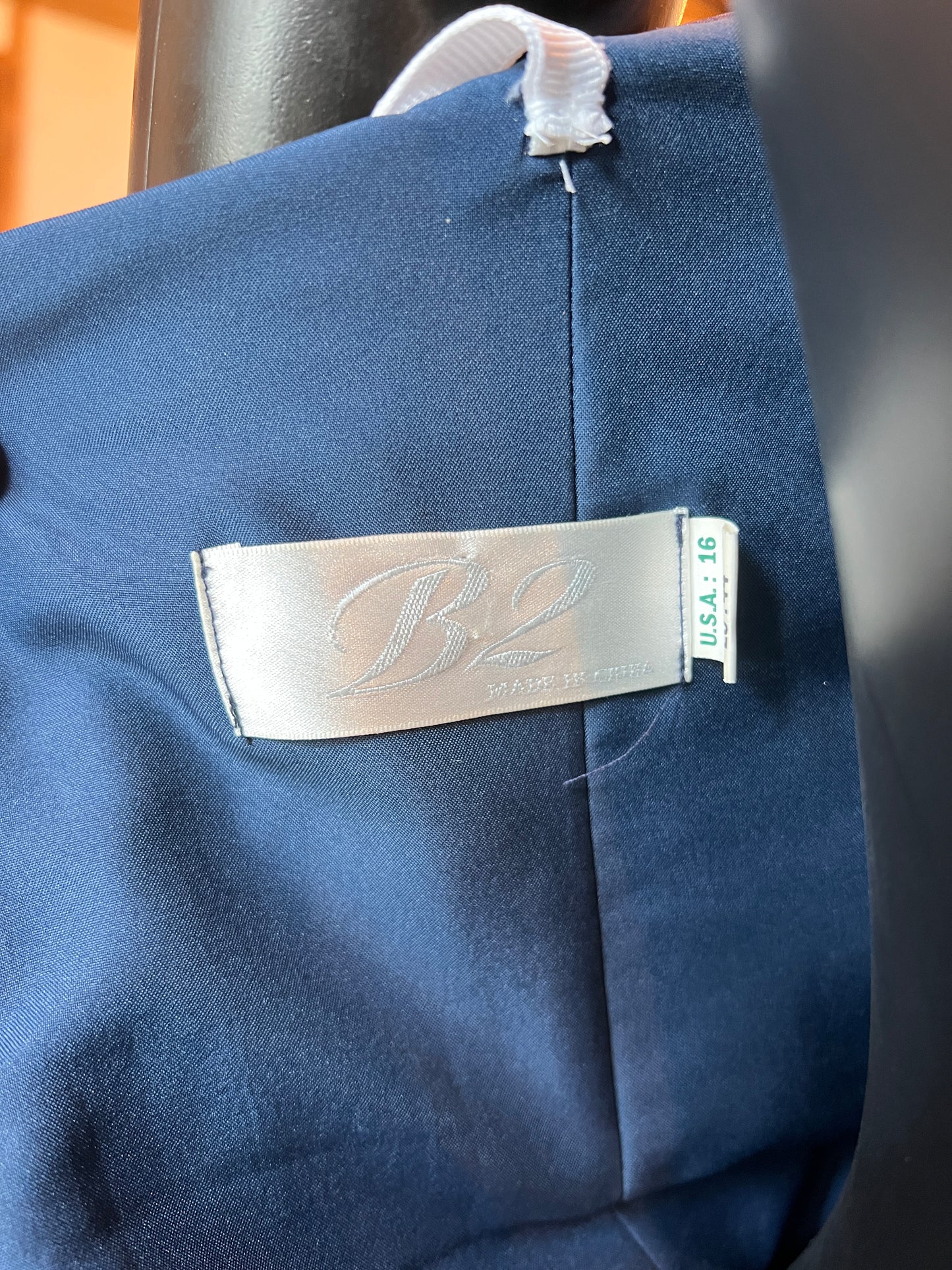 Short Blue Taffeta Halter Dress