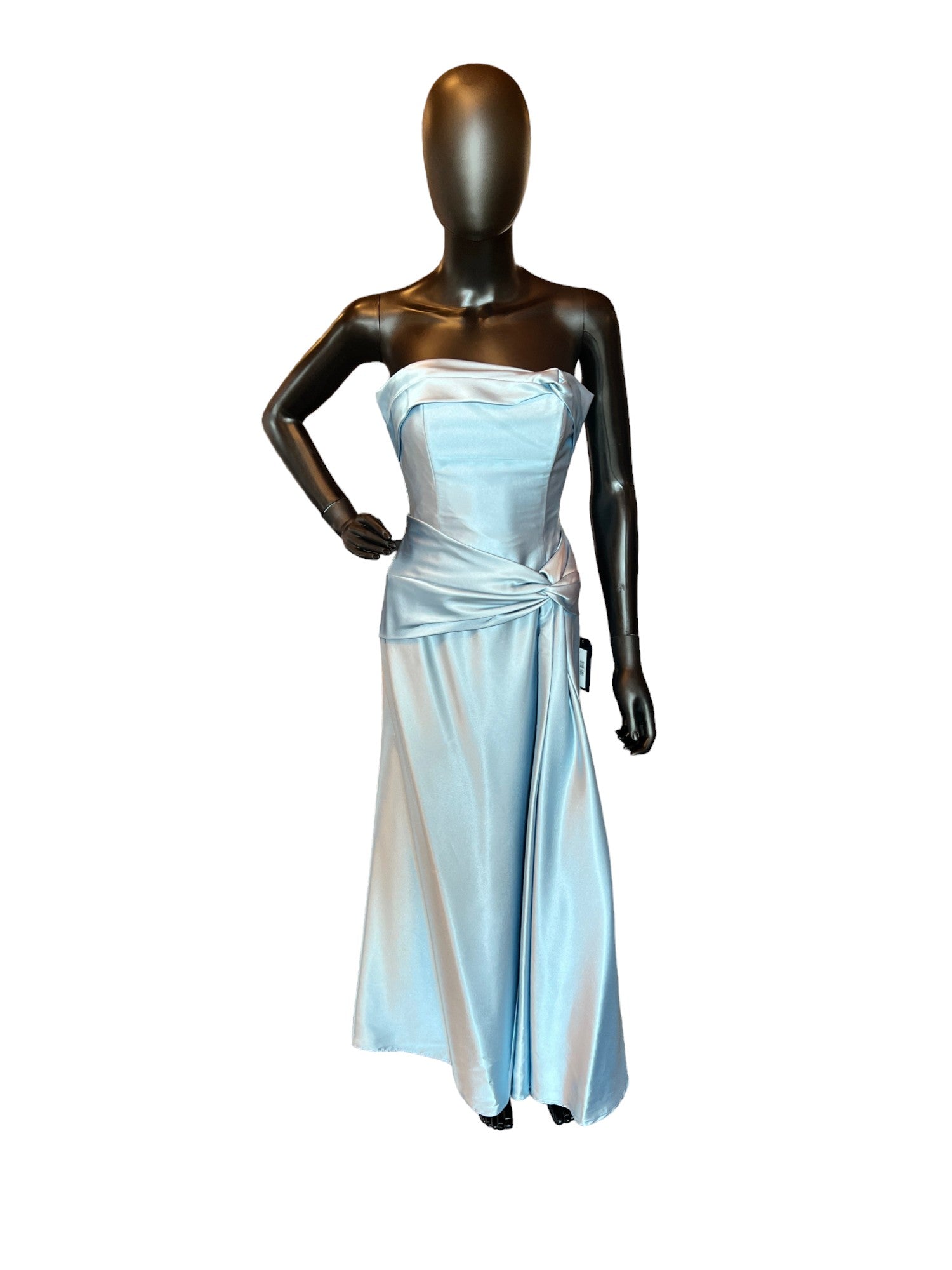 Jessica McClintock Silver Satin Jessica McClintock Silver Satin