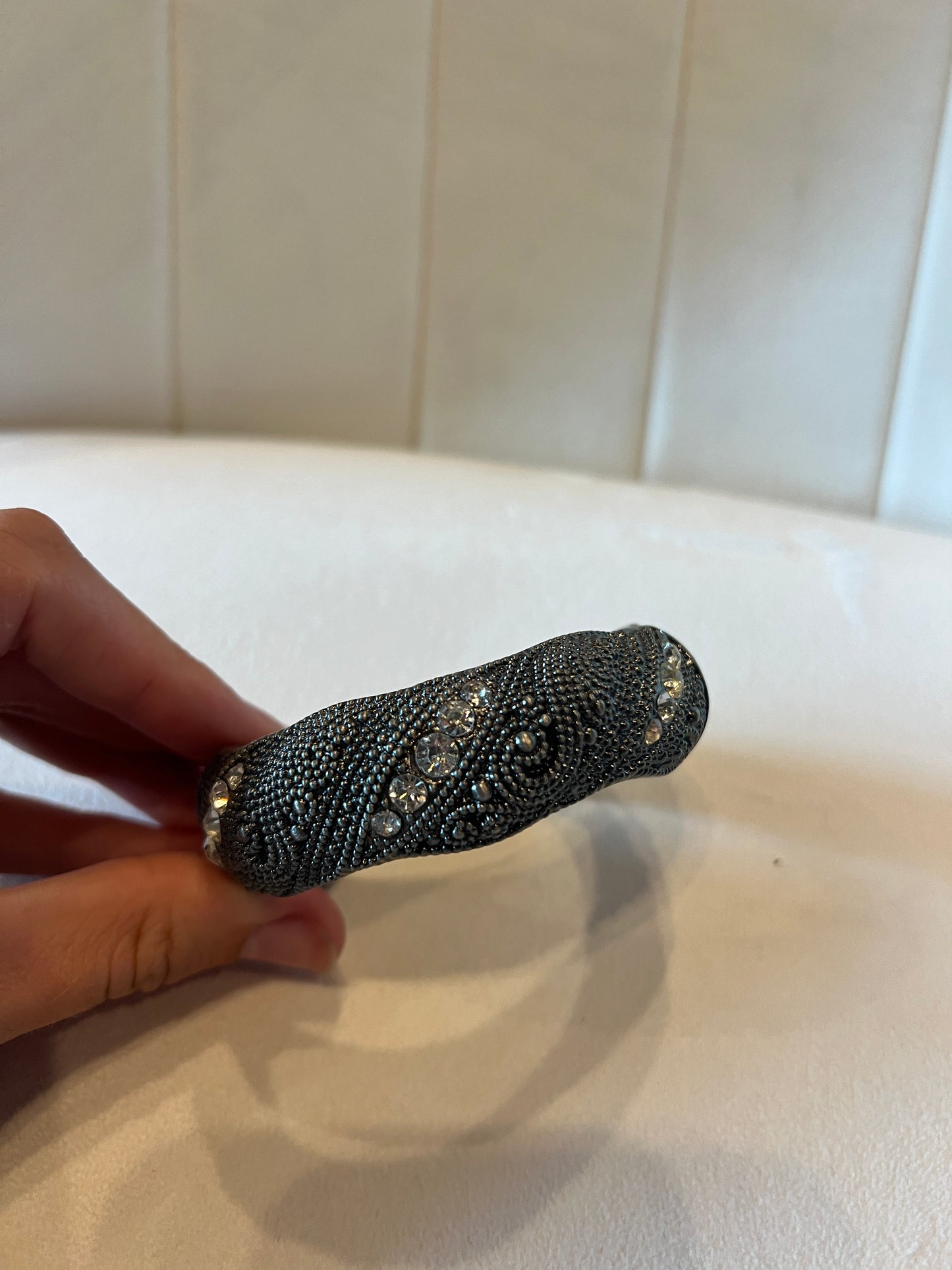 Silver/Crystal Snap Bracelet