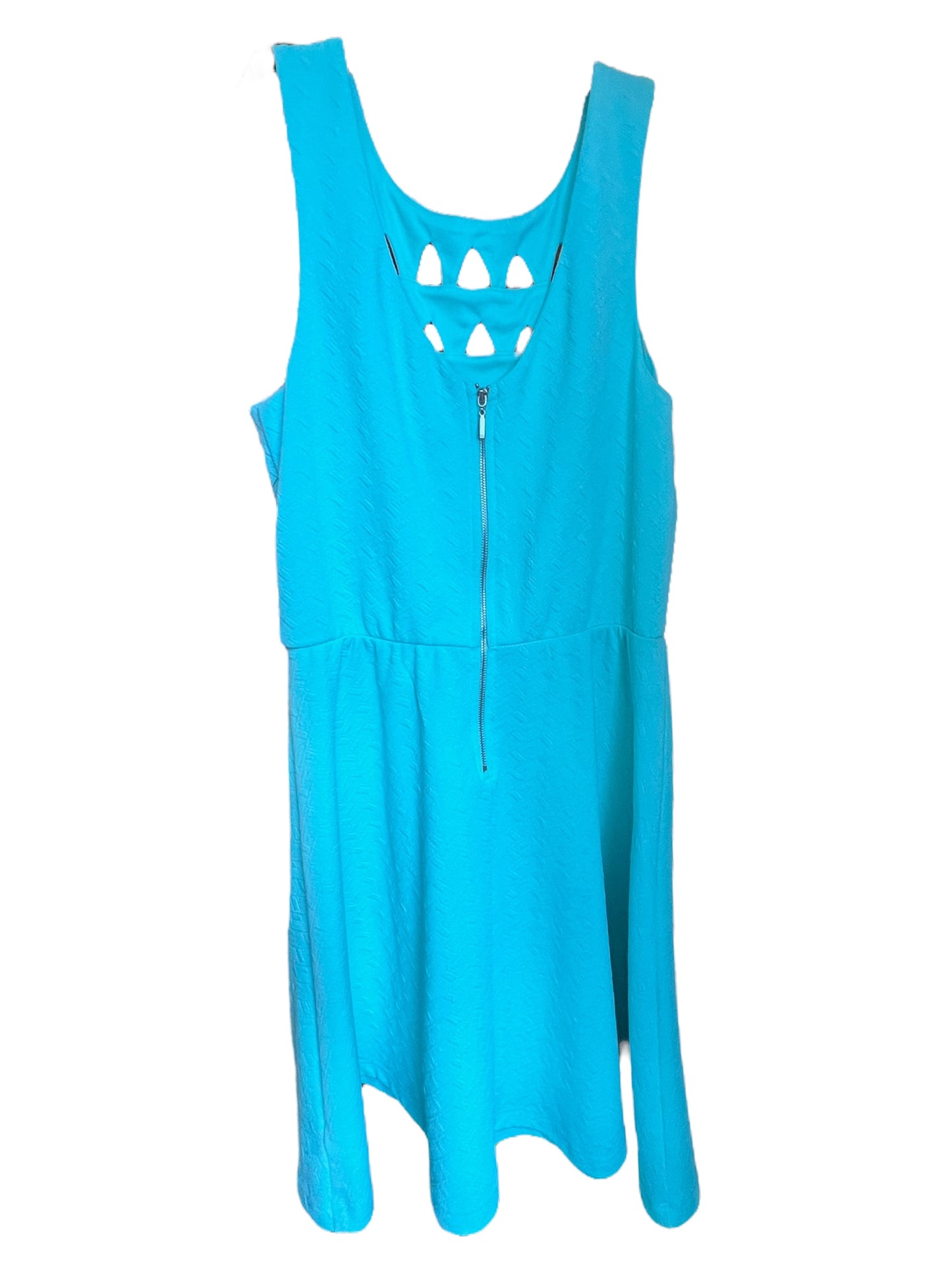 Turquois Peekaboo Neckline Short Cocktail Dress