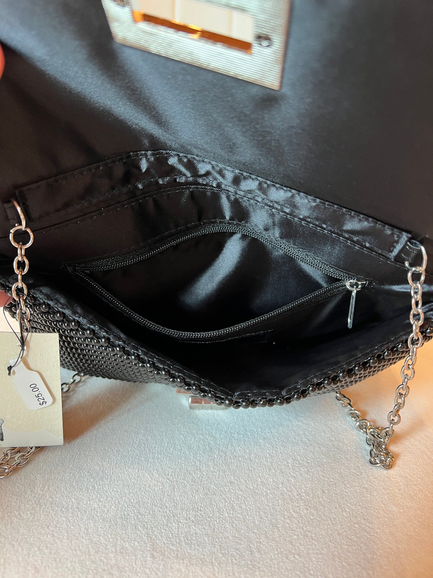 Jessica McClintock Black Mesh Handbag