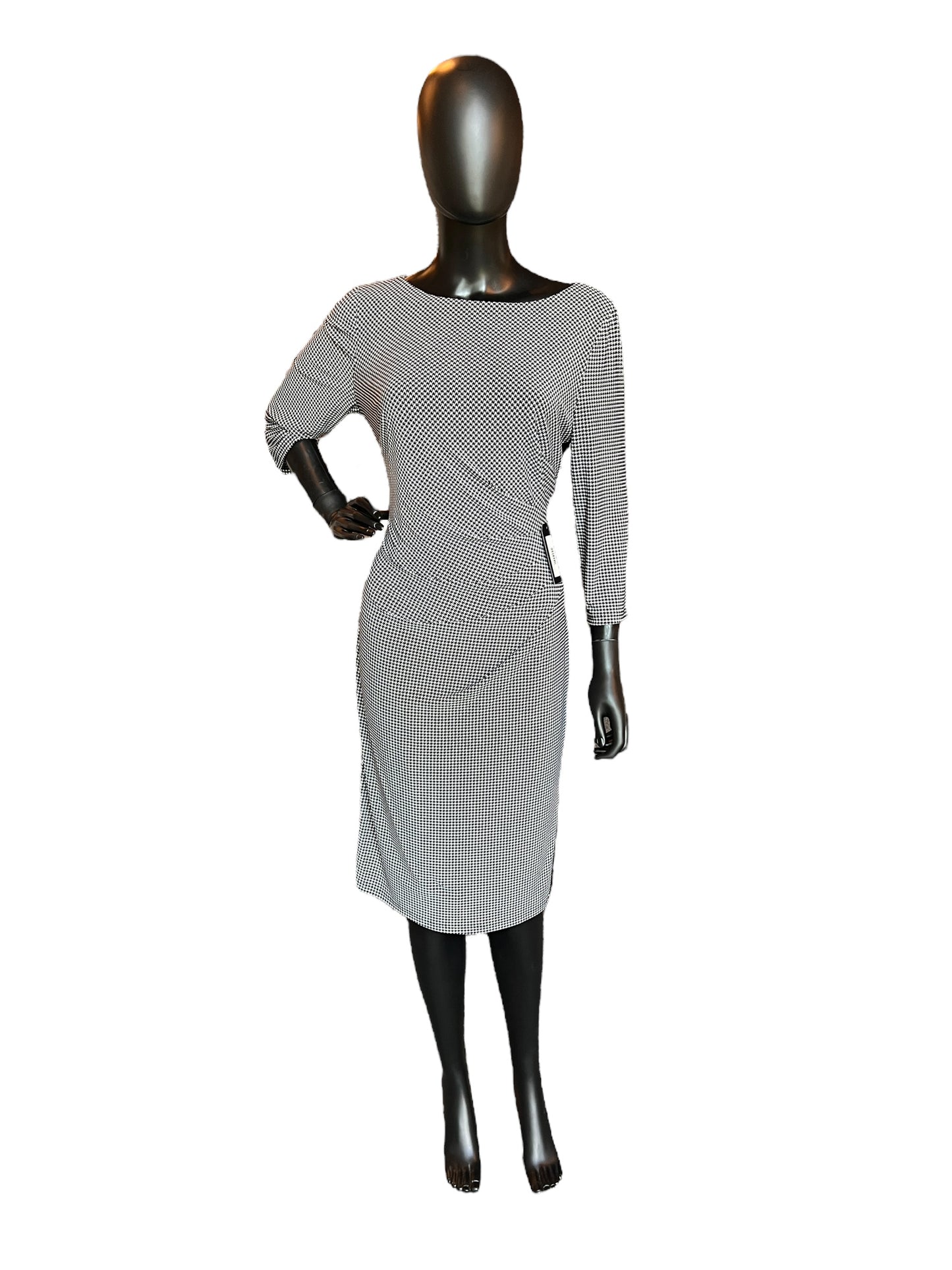 Houndstooth Ralph Lauren Sheath Mid Length Dress / Professional / Everyday Dress