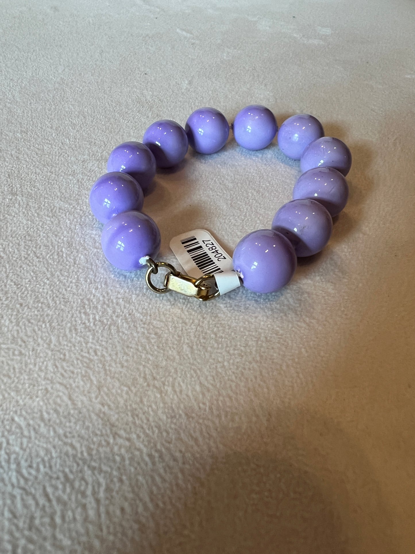 Vintage Lavender Bead Bracelet