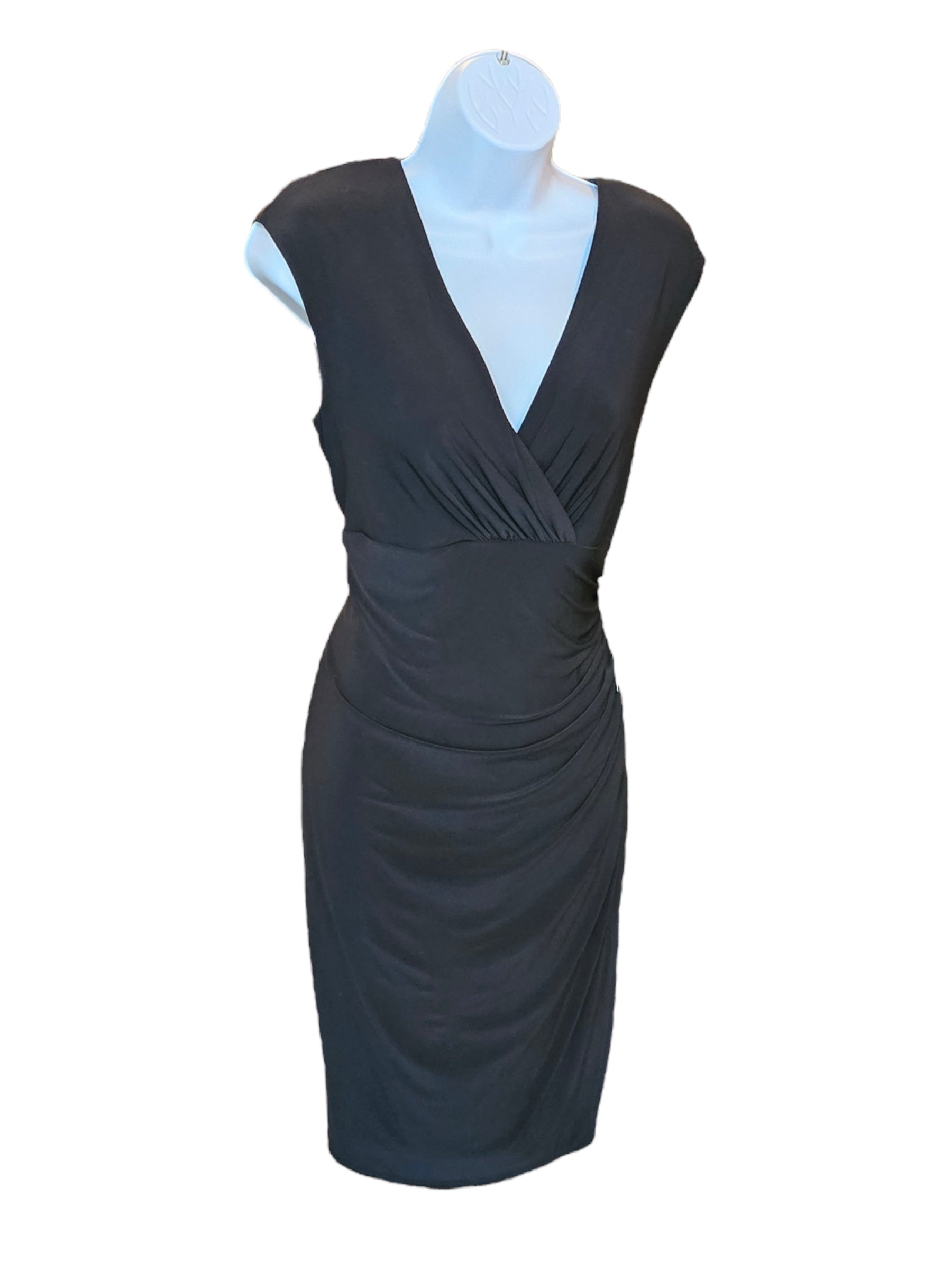 Black Jersey Ruched Cocktail Dress - Ralph Lauren Arabella Bridal Black Jersey Ruched Cocktail Dress - Ralph Lauren Arabella Bridal