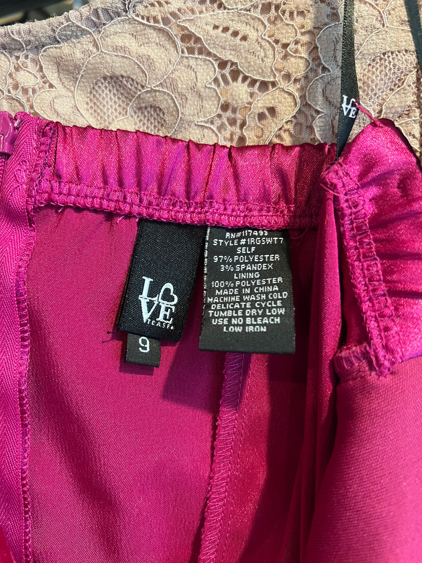 Hot Pink Satin Sweetheart Mid-Length Dress