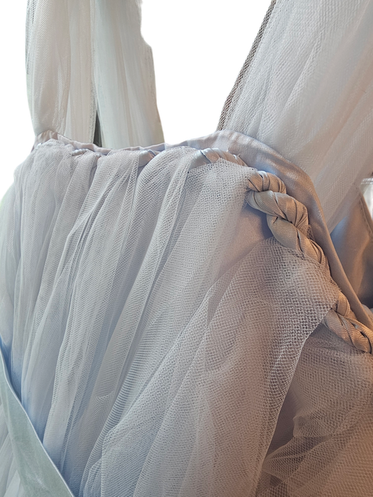 Sky Blue Tulle Jr. Bridesmaid Dress