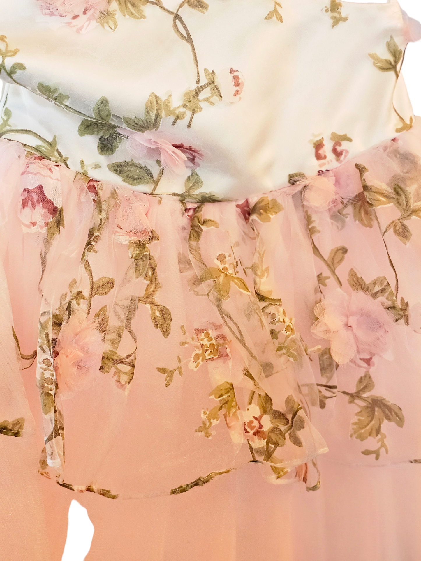 Pink Floral One Shoulder Childs Dress