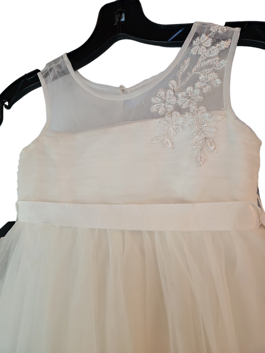 Ivory Tulle Illusion Flower Girl