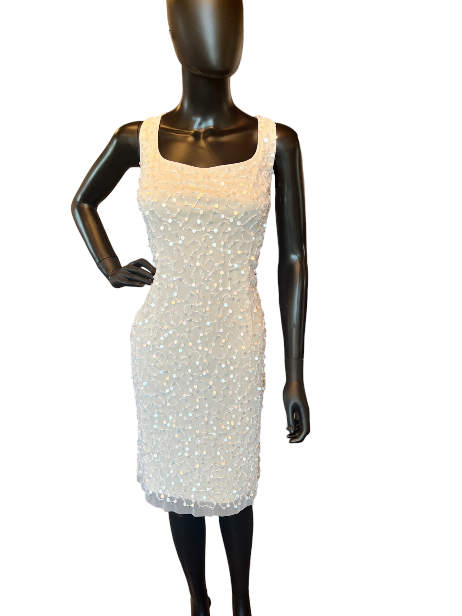Adrianna Papell Short Ivory Beaded Cocktail Dress Adrianna Papell Short Ivory Beaded Cocktail Dress