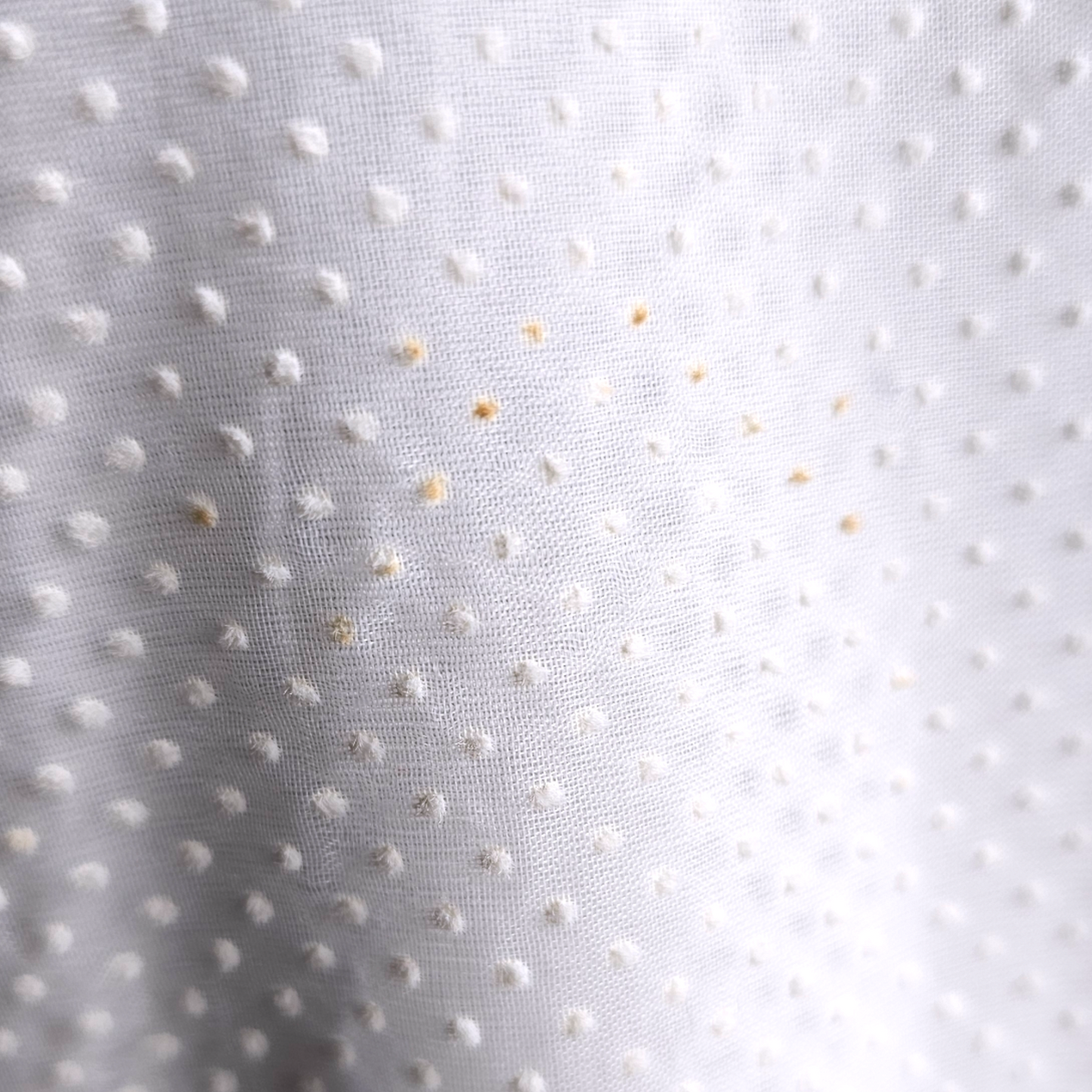 Vintage White Polka dot Prairie Style Wedding Gown