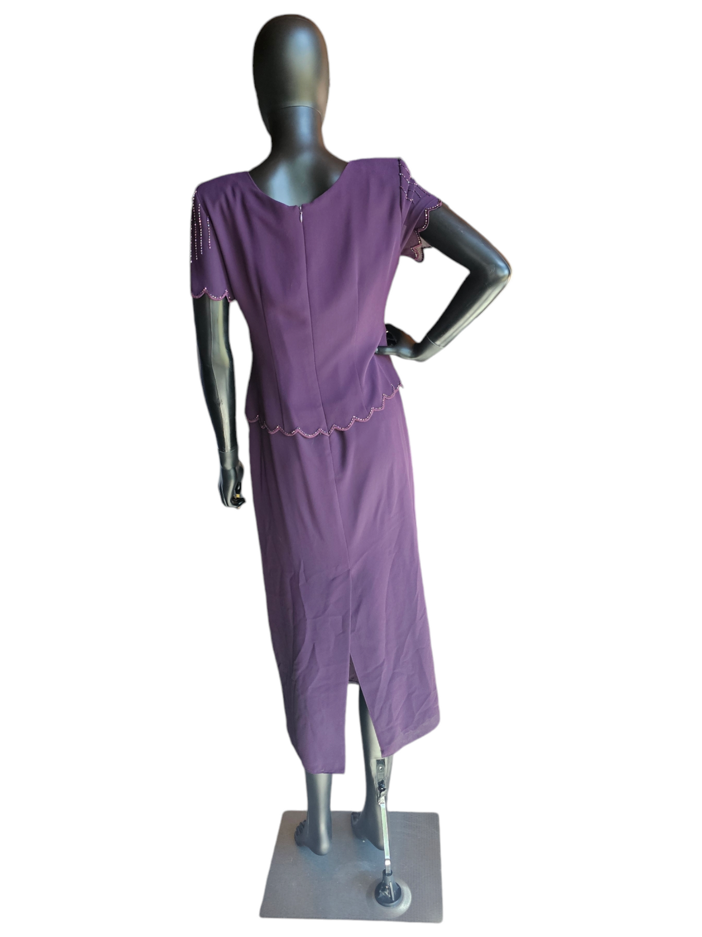 Plum R & M Richards Formal Gown
