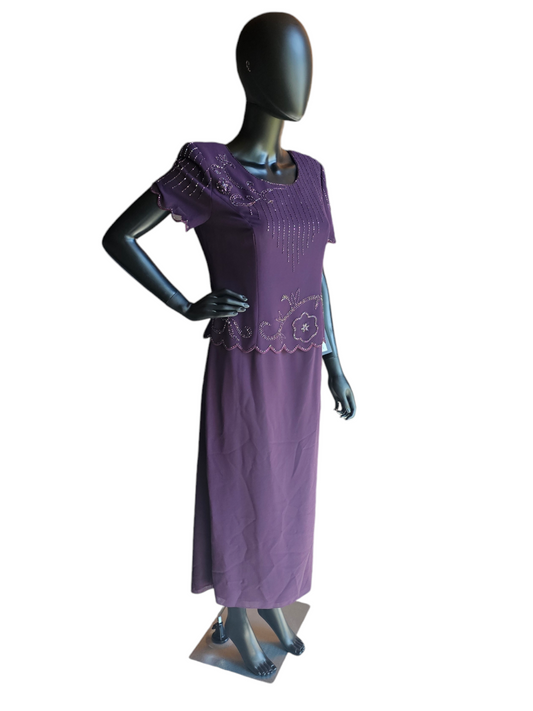 Plum R & M Richards Formal Gown