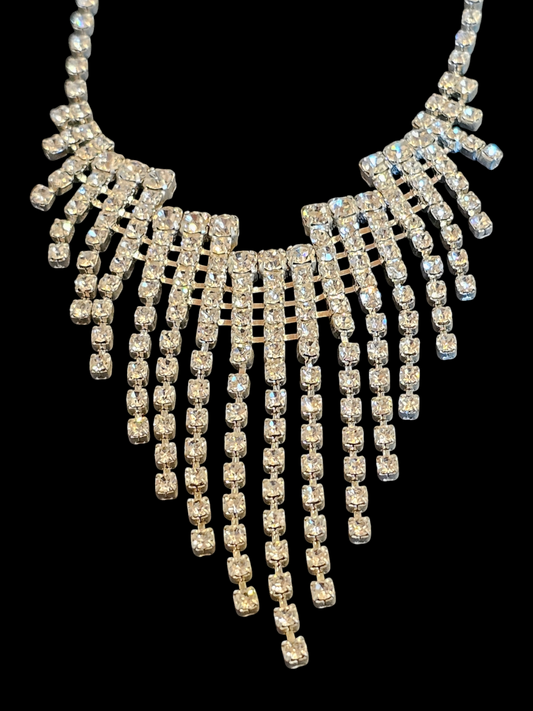 Rhinestone Drip Necklace