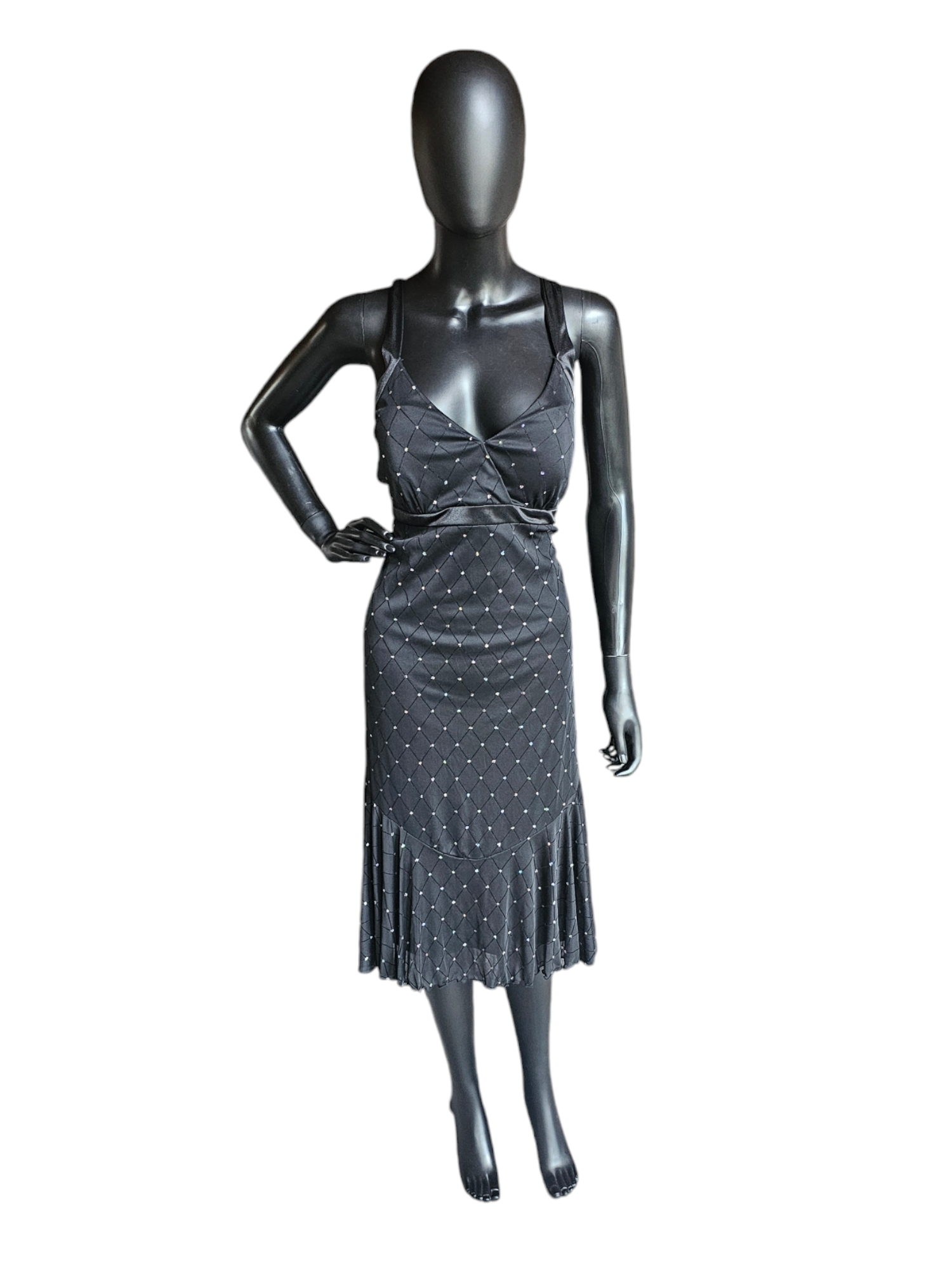 Black Halter Diamond Pattern Cocktail Dress / Party Dress - R&M Richar Arabella Bridal Black Halter Diamond Pattern Cocktail Dress / Party Dress - R&M Richar Arabella Bridal