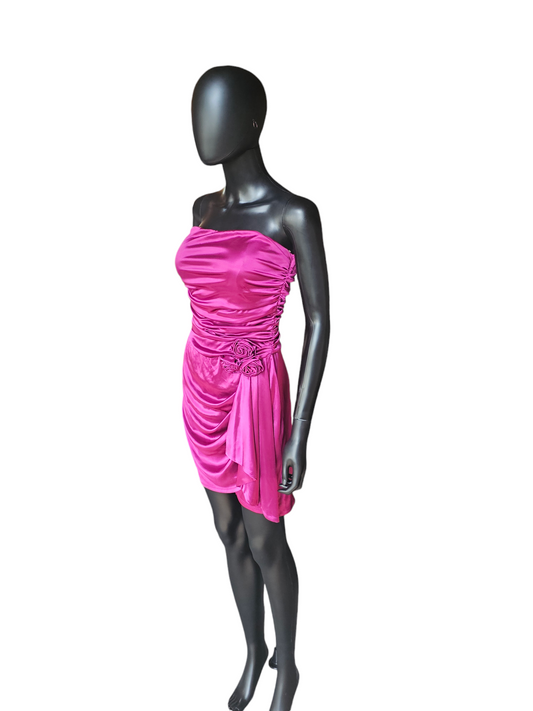 Pink Stretch Sateen Party Dress - Speechless