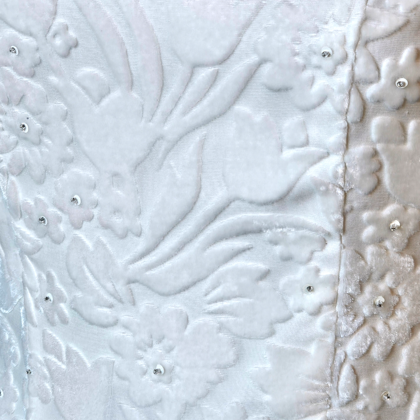 Ravissant Ivory Burnout Velvet Wedding Gown