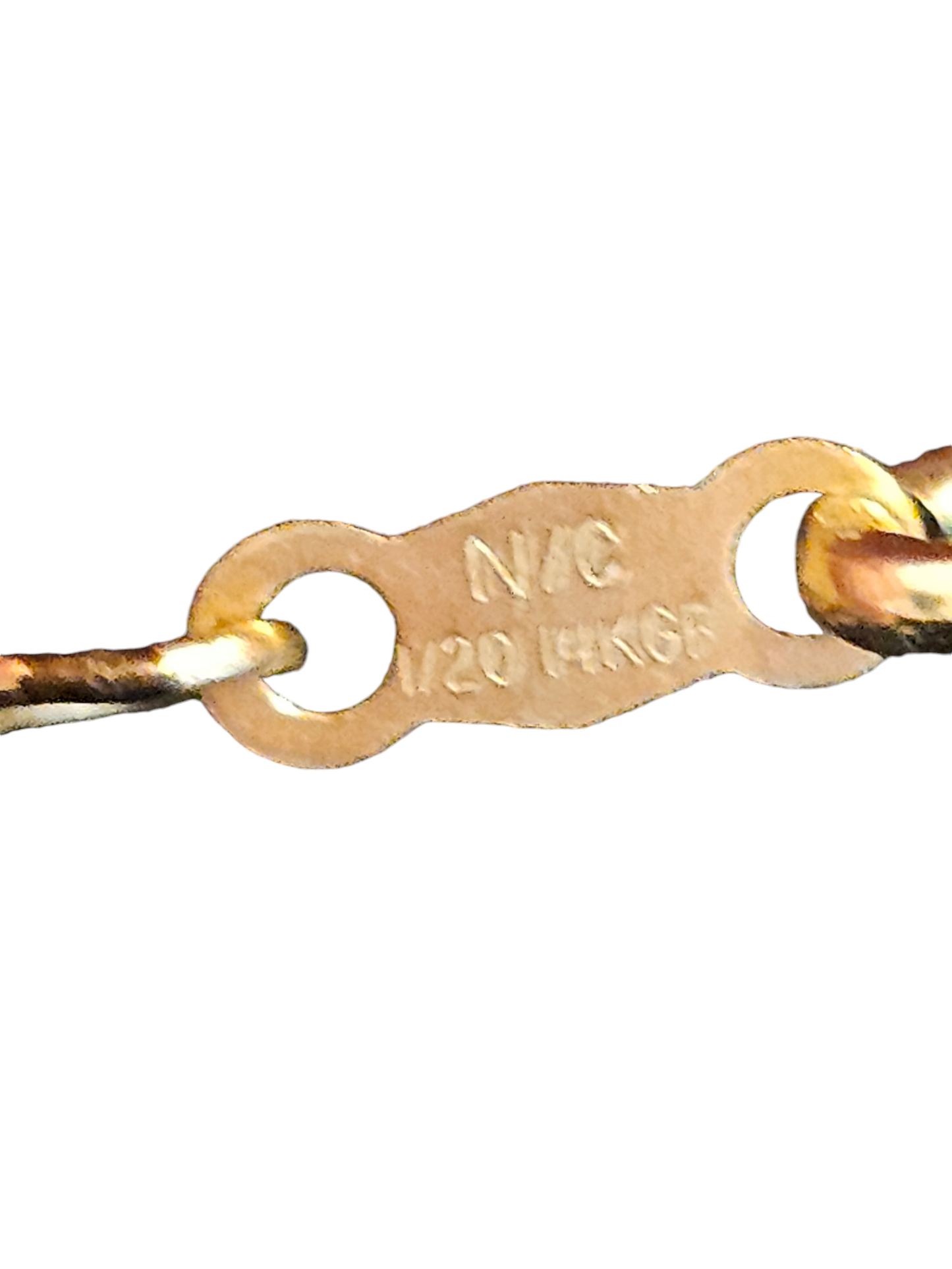 Gold Chain Pink/Green Crystal Bead Rhondell