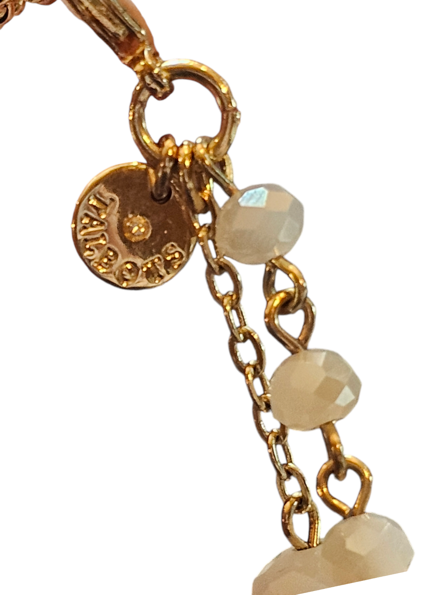 Gold/Ivory/Crystal Long Double Chain Necklace - Talbots