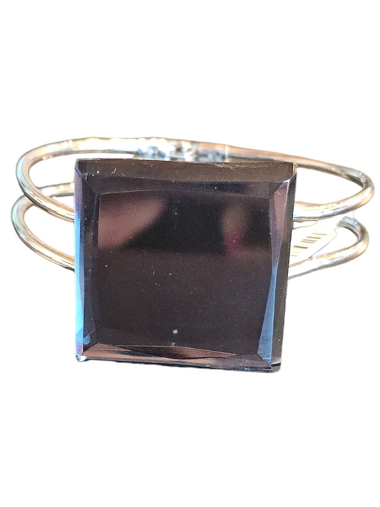 Silver/Grey Square Cuff Bracelet