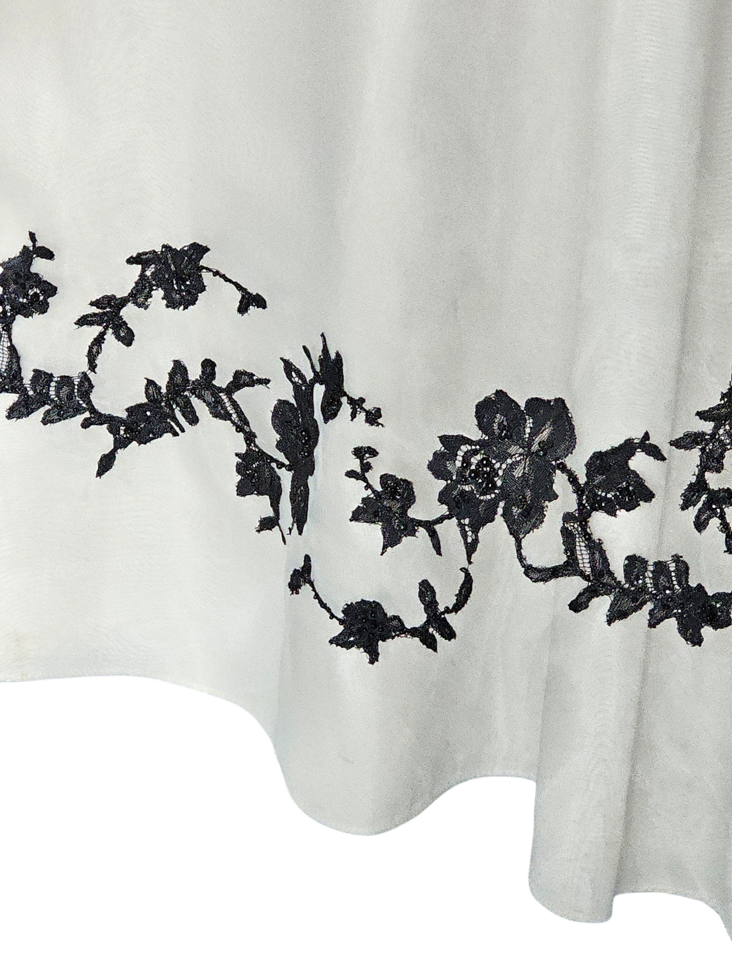 Ivory/Black Embroidered Halter - Davids Bridal