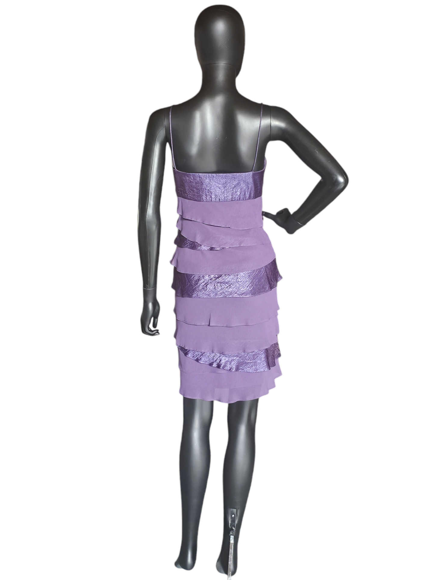 Purple Metallic Tiered Spaghetti Strap - SL Fashions