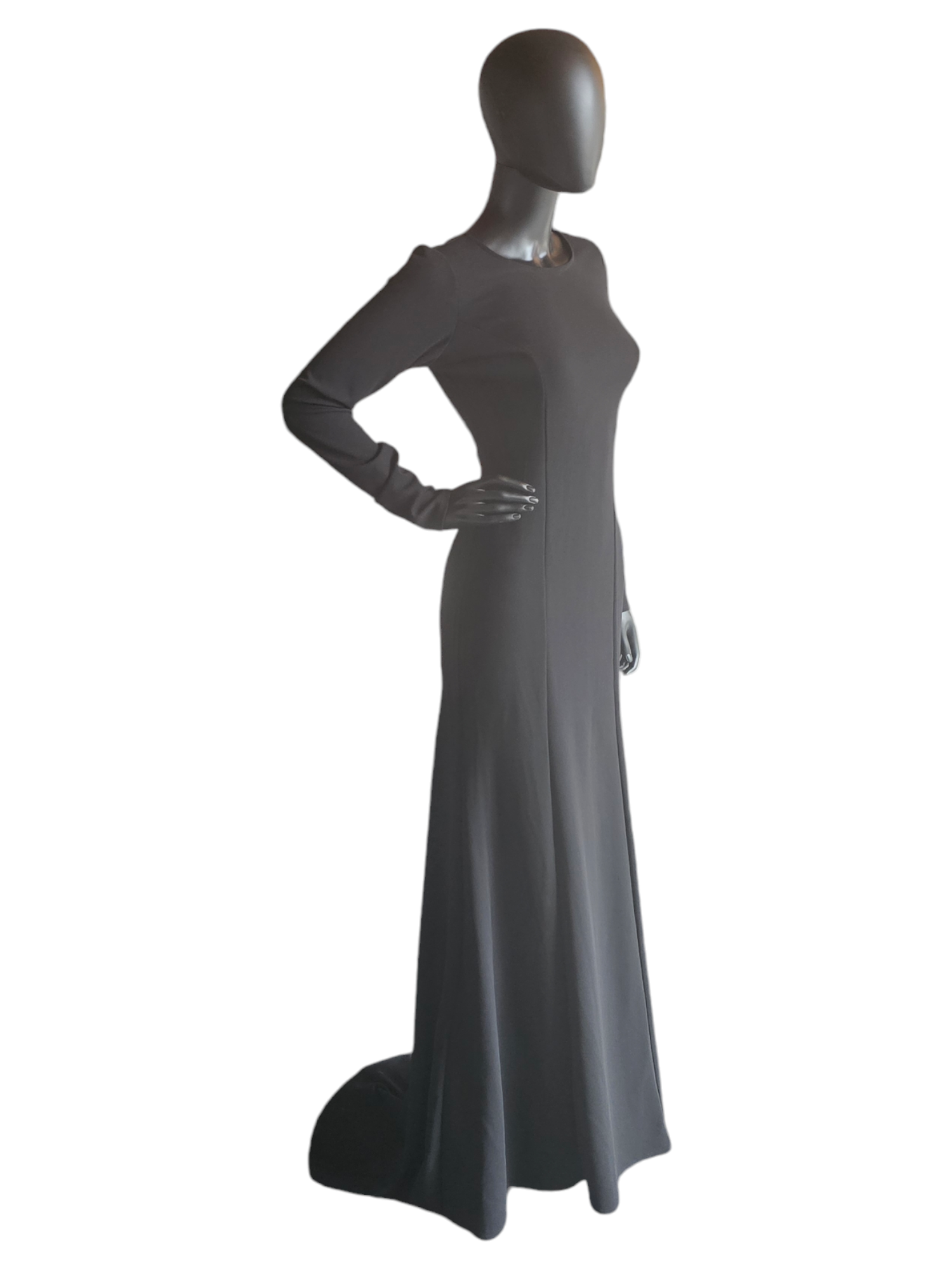 Black Stretch Crepe Long Sleeve Formal Dress - Lulus NWT Black Stretch Crepe Long Sleeve Formal Dress - Lulus NWT