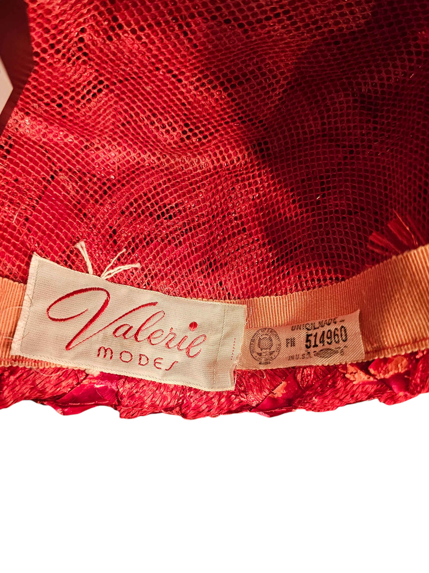 Vintage Red Woven Hat