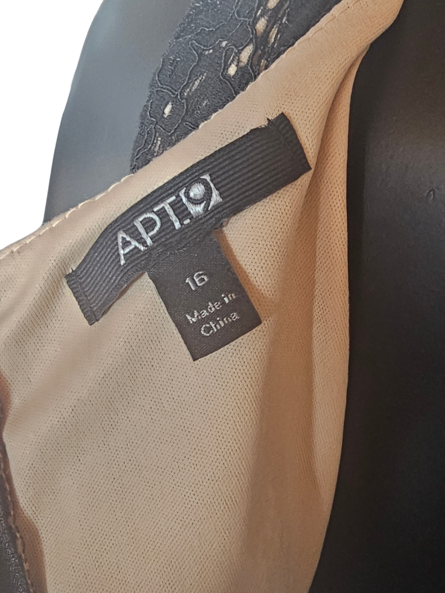 Black Lace/Nude Sleeveless Cocktail Dress - Apt 9