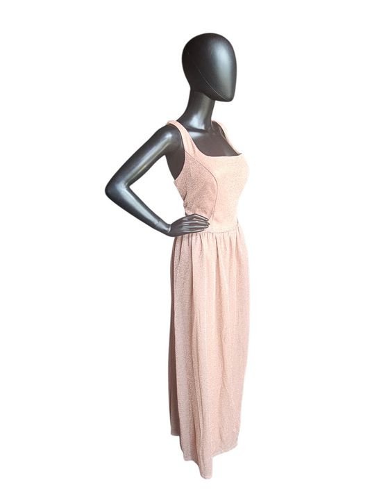 Pink Sparkle Scoop Maxi Formal Dress - Da Vinci