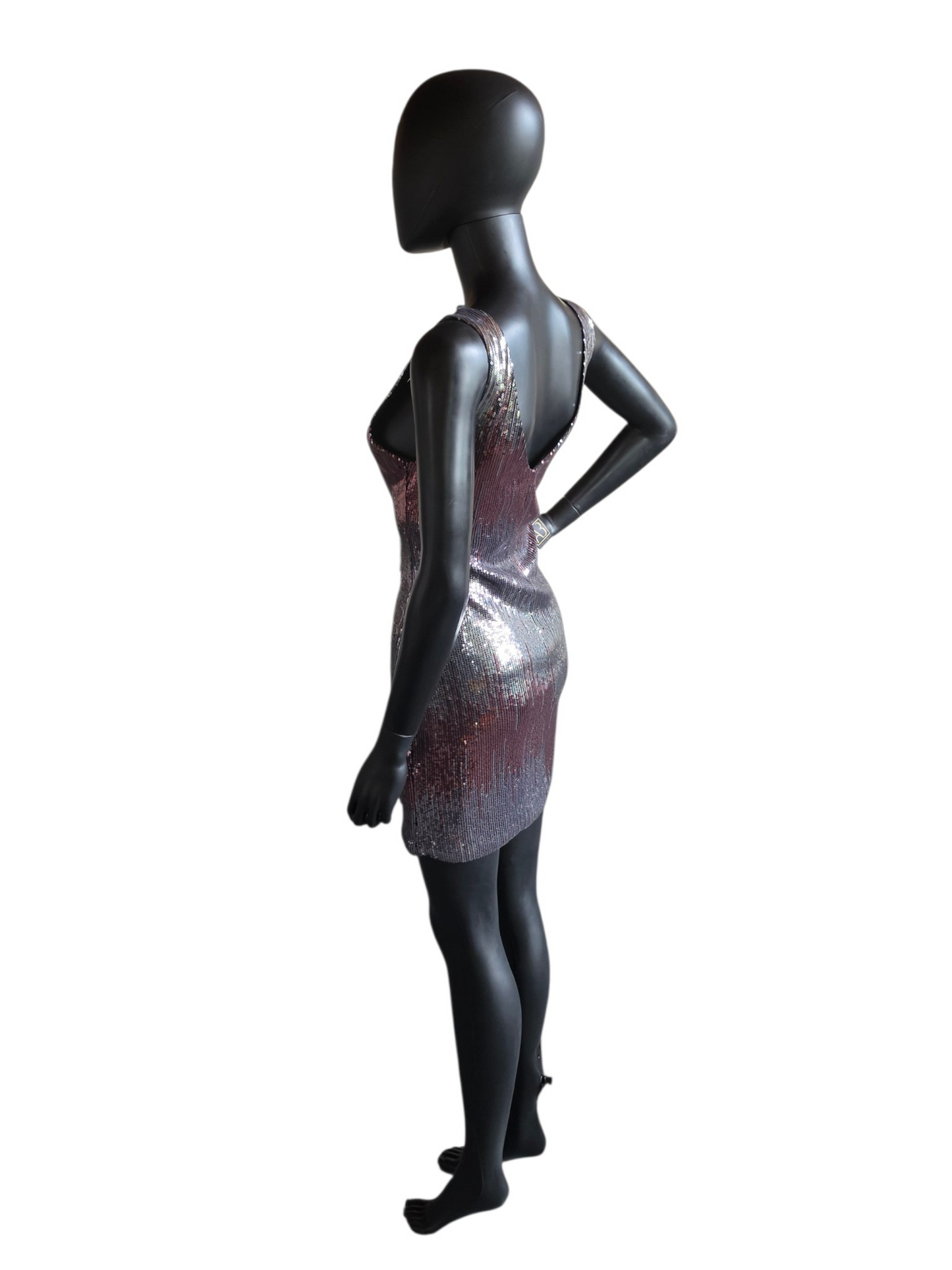 Silver Sequin Ombre Dress