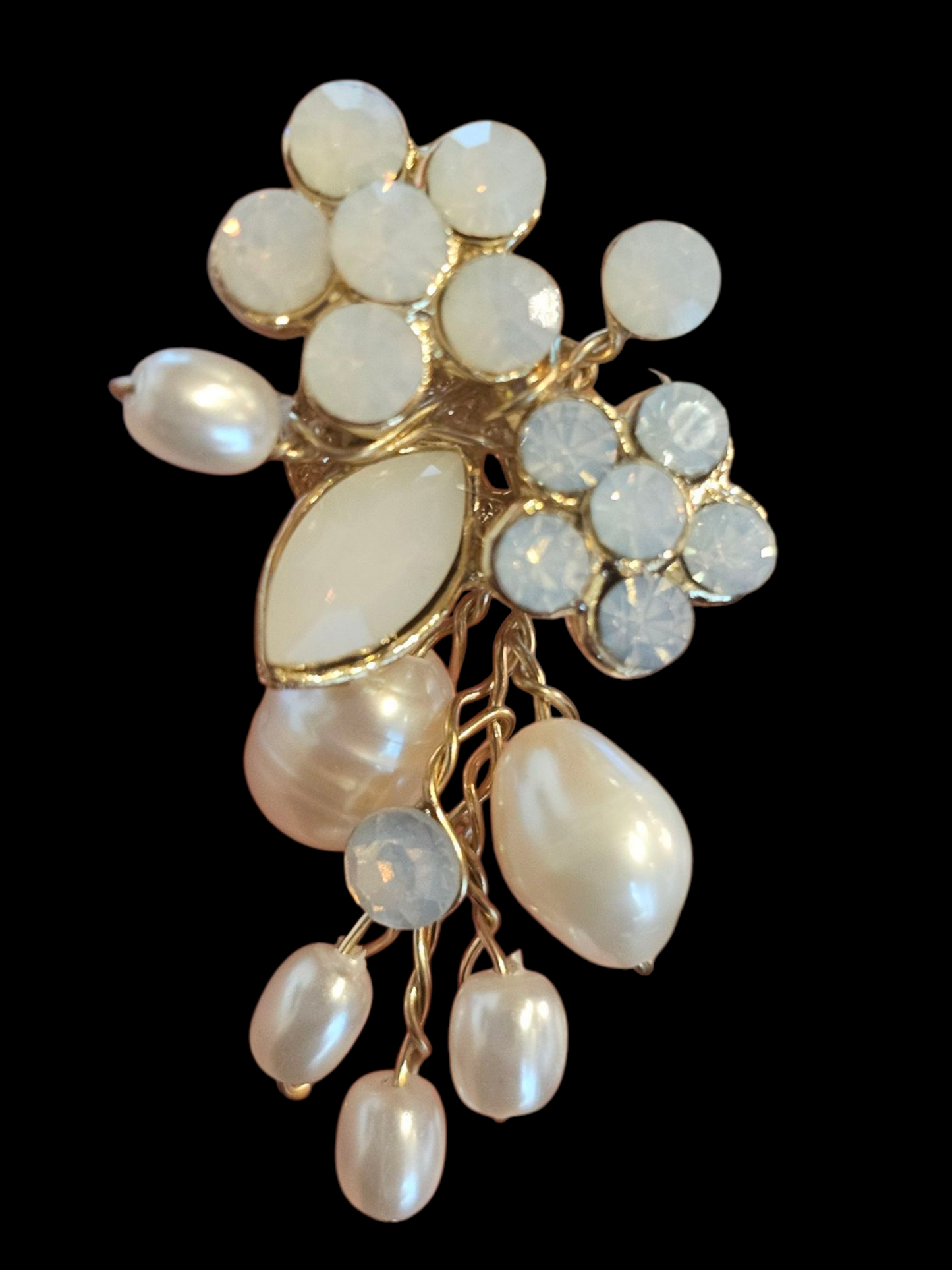 Freshwater Pearl/Moonstone Earring