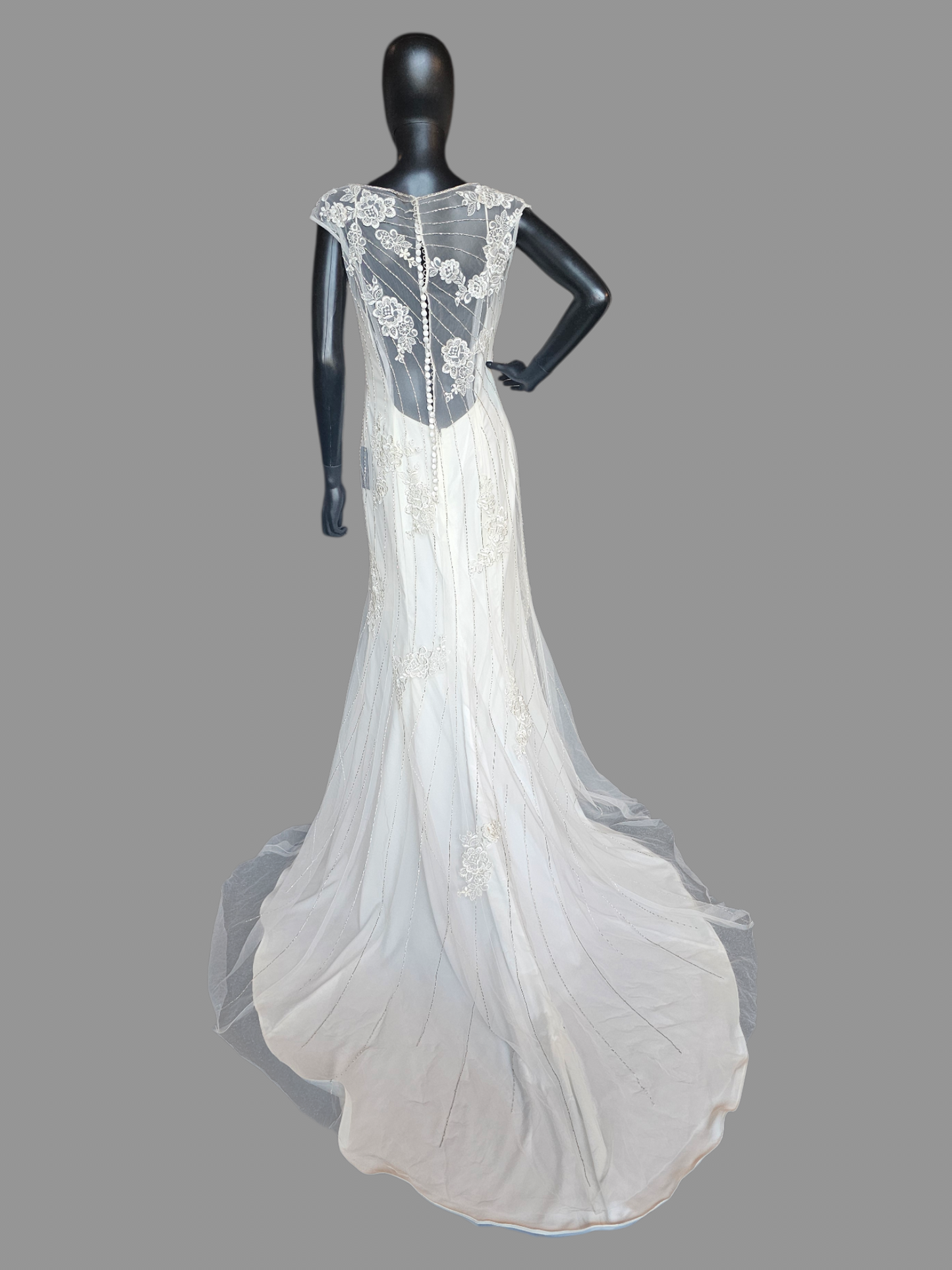 Sweetheart Sheath with Beaded Overlay - Da Vinci