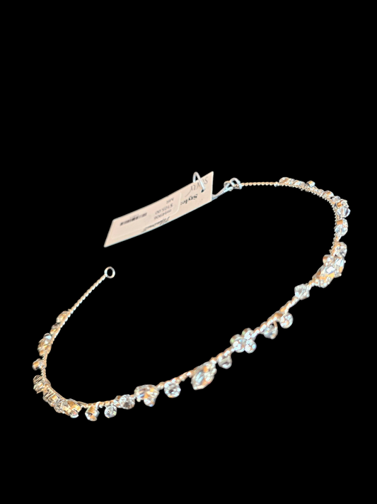 Silver Wire Minimalist Rhinestone Tiara/Headband - Marionat