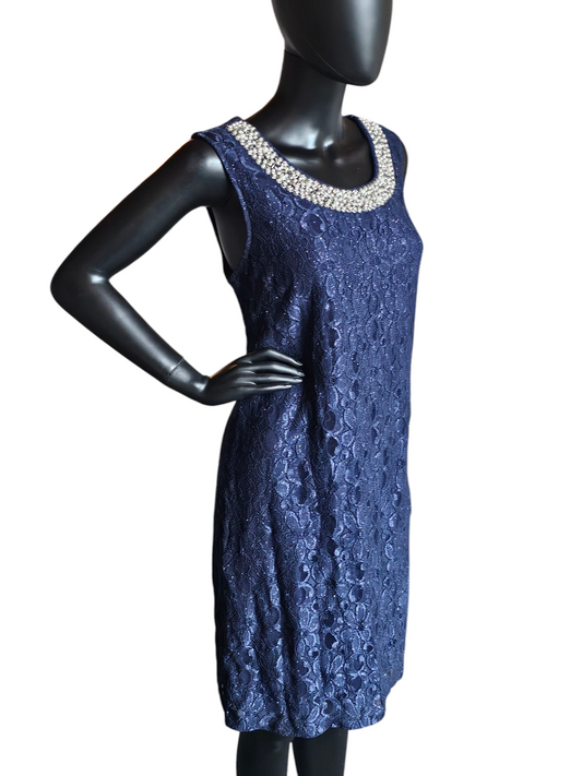 Navy Sparkle Lace Cocktail/Jacket