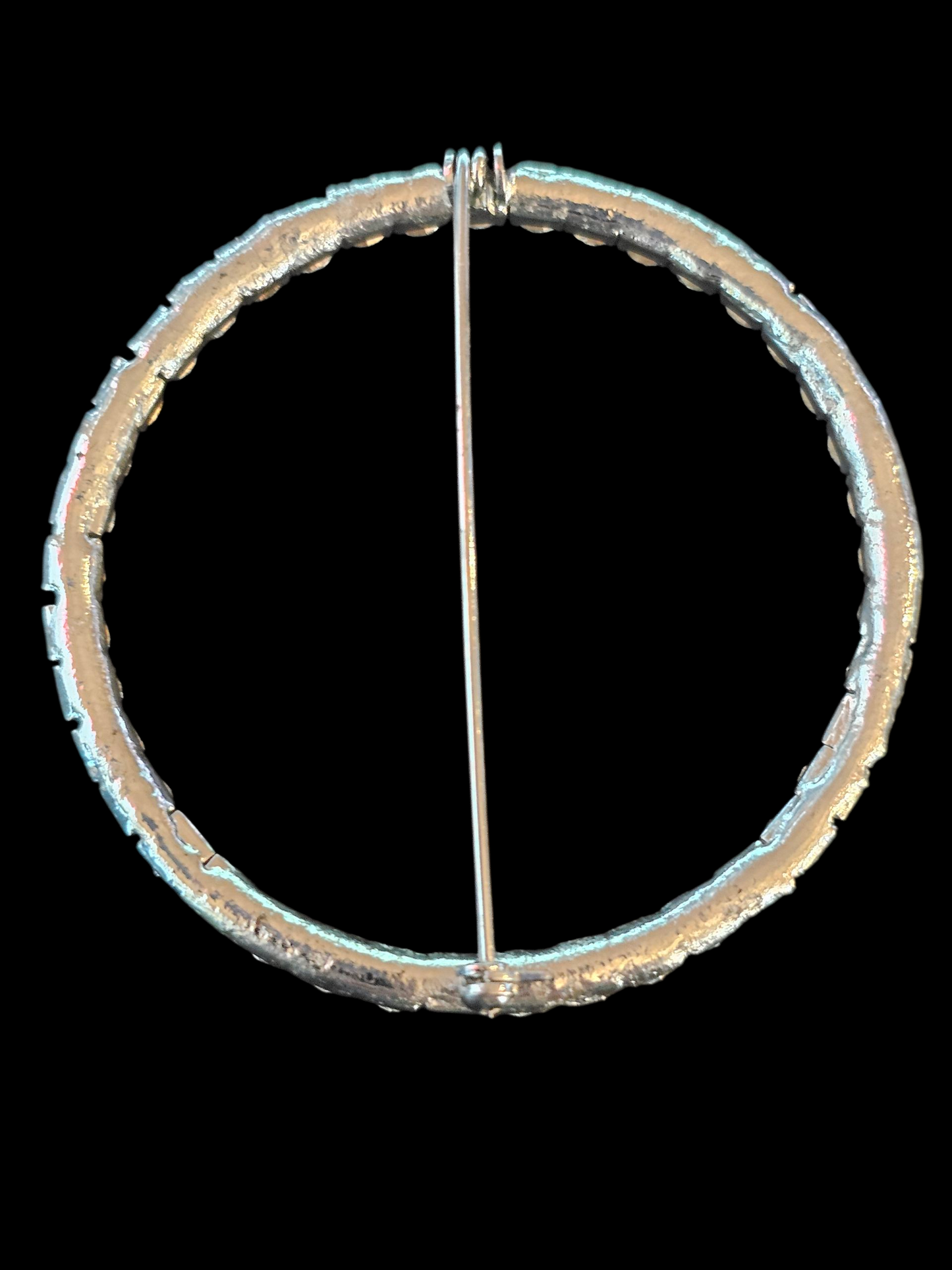 Large Round Crystal Pin