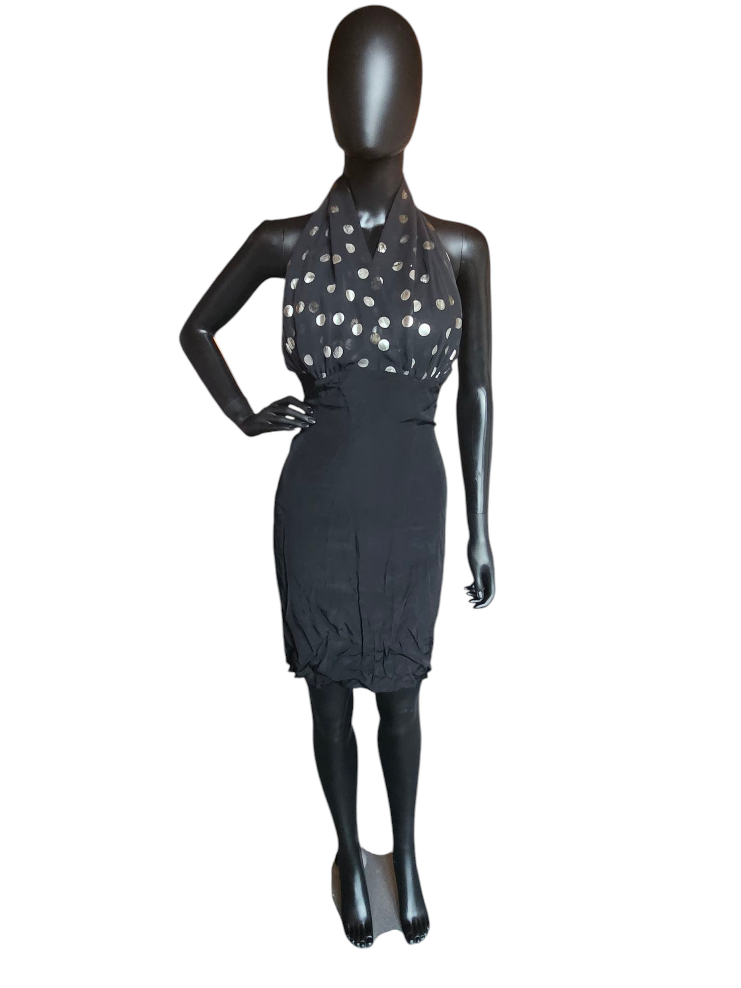 Vintage Polkadot Halter Cocktail