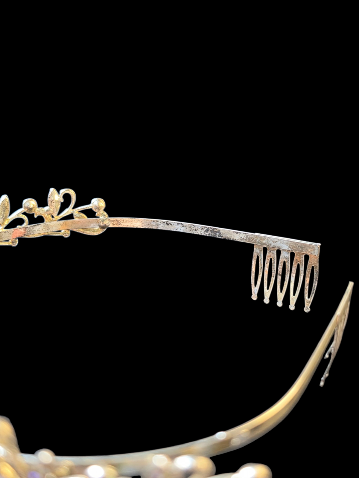 Silver Iridescent Crown/Tiara (Damaged)