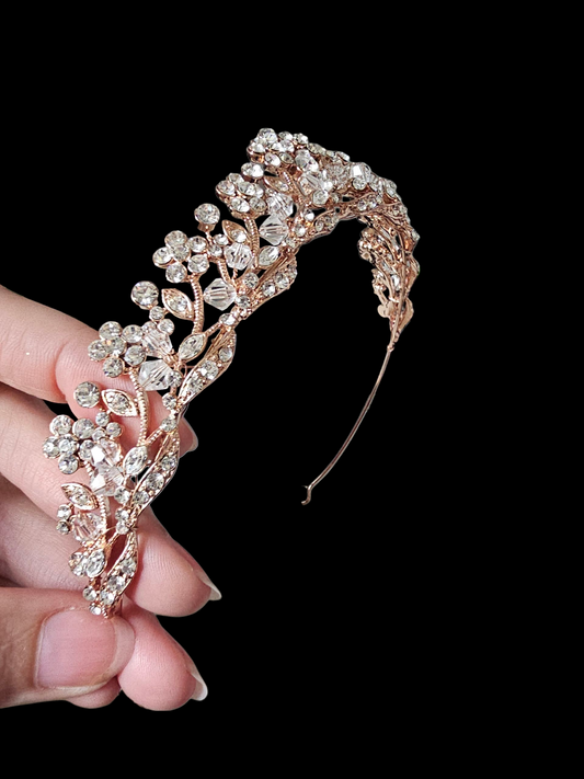 Rose Gold Crystal Tiara