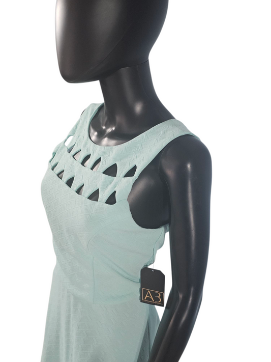 Turquois Peekaboo Neckline Short Cocktail Dress